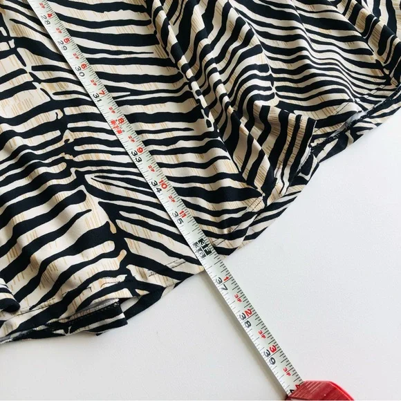 Robert Luis maxi skirt animal print tan, white and black, plastic ring belt sz.S - Picture 3 of 7